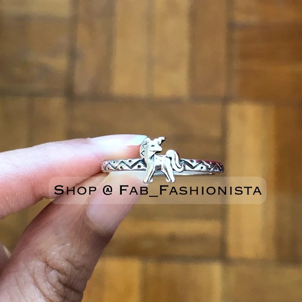 James Avery Tiny Unicorn Ring Sterling Silver size 10